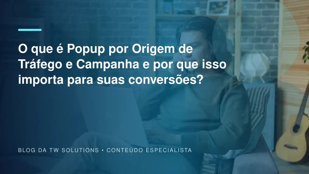 O que é Popup por Origem de Tráfego e Campanha e por que isso importa para suas conversões?