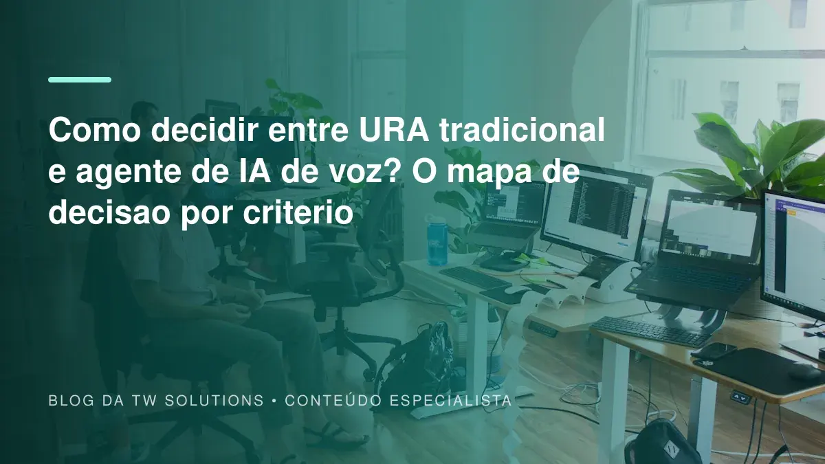 Como decidir entre URA tradicional e agente de IA de voz? O mapa de decisao por criterio